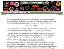 Tablet Screenshot of neonclockparts.com